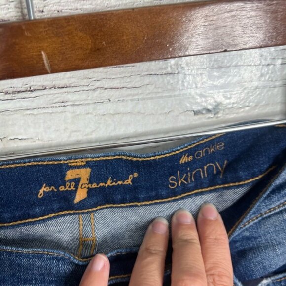 7 for all mankind skinny jeans distressed size 27 - Picture 4 of 7